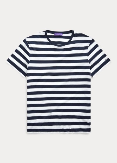 Men's Ralph Lauren Striped Lisle T Shirts | 340812CKR